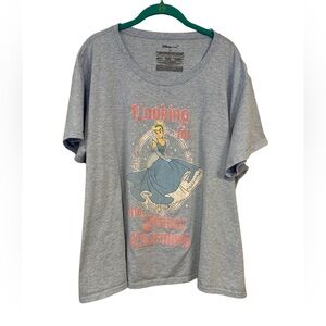 Disney Cinderella Heather Blue Short Sleeve Shirt Size 4XL
